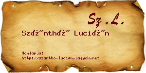 Szánthó Lucián névjegykártya
